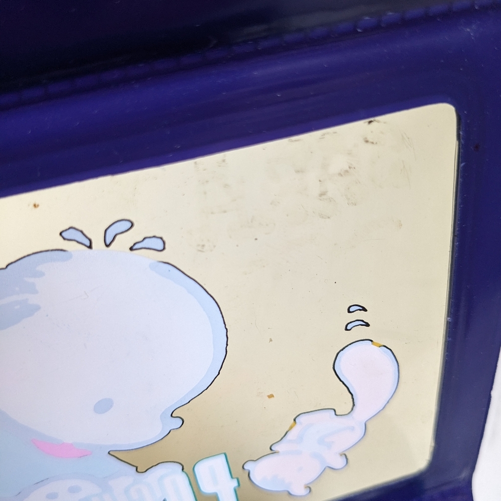 Vintage Pochacco Dog Puppy Sanrio Purple Plastic Vinyl Snap Trinket Box - Picture 3 of 15